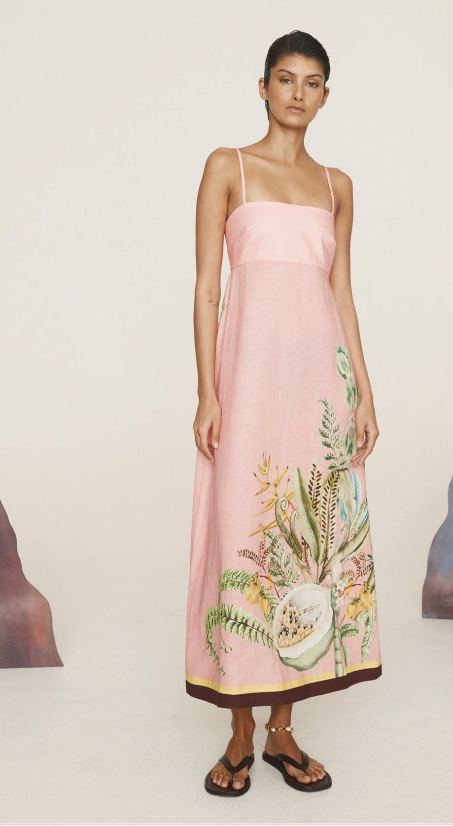 Alemais Papaya Sundress