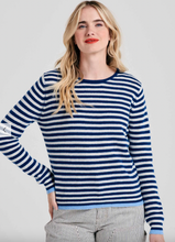 Load image into Gallery viewer, Jumper 1234 Tipped Little Stripe Crew Neck Sweater