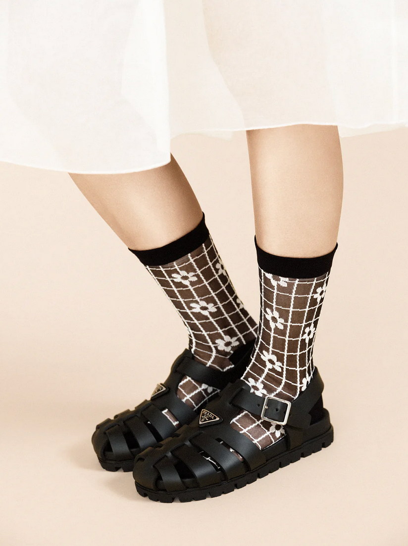 Hansel from Basel Heart Sheer Crew Socks