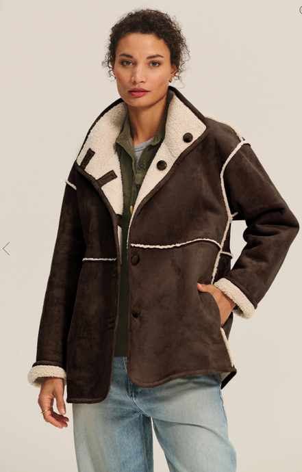 Velvet Shona Luxe Sherpa Reversible Jacket