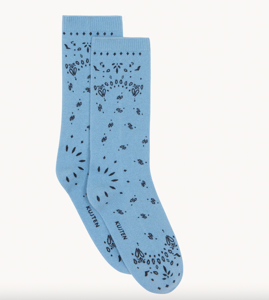 Kujten Cashmere Bandana Socks