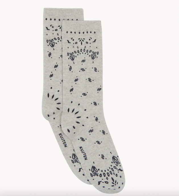 Kujten Cashmere Bandana Socks