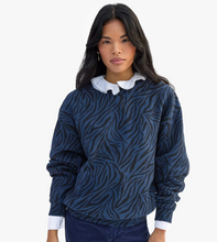 Load image into Gallery viewer, Clare V. Oversized Zebra Sweatshirt