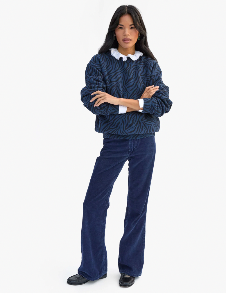 Clare V. Oversized Zebra Sweatshirt