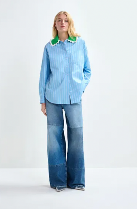 Essentiel Antwerp Crochet Collared Shirt