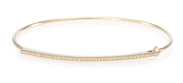 14K Gold Single Row Diamond Bracelet