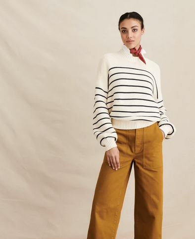 Alex Mill Button Back Crew Neck Sweater