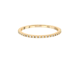 14K Gold Thin Diamond Eternity Band by Laguna Supply