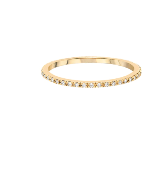 14K Gold Thin Diamond Eternity Band